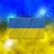 Drapeau Ukraine feux d'artifice